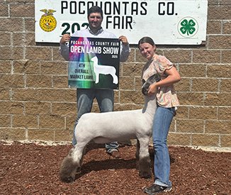 Reserve Champion Crossbred and
4th Overall Market Lamb
2025 Pocahontas County Fair Open Show