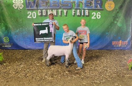 Reserve Lightweight Market Lamb
2026 Webster County Fair